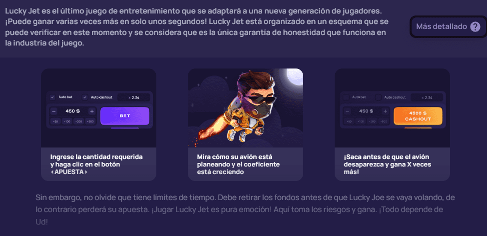 Reglas del juego lucky Jet